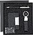 Set Fraxen Poliéster 300D RPET/ Metal Porta-Cartões 1 Compartimento. Esferográfica. Porta-Chaves 21604 - imagem 1