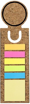 Régua Marcador de Livro Rusnik Cortiça 13 cm e 5&rsquo;. 15 Notas Adesivas 4 x 4,5 cm. 75 Mini Notas Adesivas 1,2 x 4,4 cm 21660