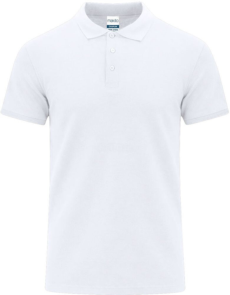 Polo Adulto Branco Chaplin 100% Algodão Ring Spun, Piqué 200 g/ m2 21838