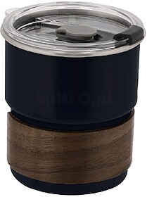 Copo Gasking Aço Inox/ Madeira 250 ml PRETO S/T