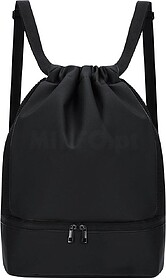 Mochila Handryx PU Compartimento para Sapatos PRETO S/T