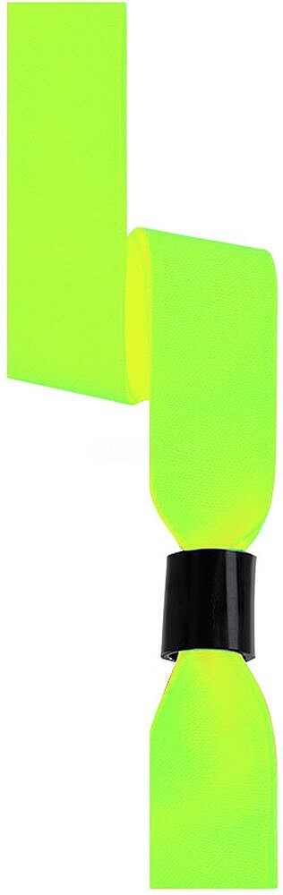 Pulseira Fluorescente Clasmy Poliéster/ ABS Ajustável. Fecho Segurança 21942