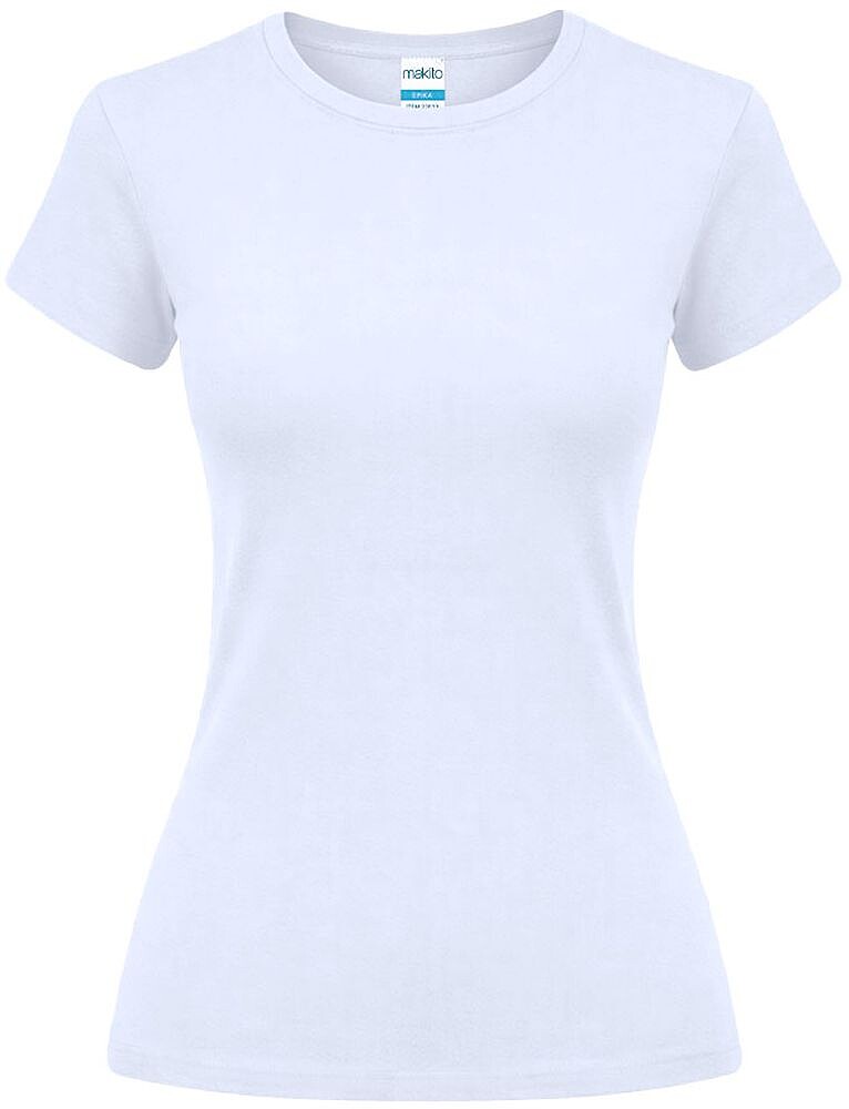 T-Shirt Mulher Branca Epika 100% Algodão Ring Spun, Single Jersey 150 g/ m2 22023