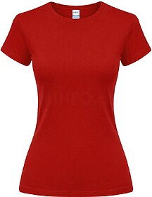 T-Shirt Mulher Cor Epika 100% Algodão Ring Spun, Single Jer...