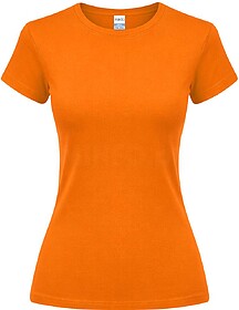 T-Shirt Mulher Cor Epika 100% Algodão Ring Spun, Single Jer...