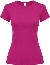 T-Shirt Mulher Cor Epika 100% Algodão Ring Spun, Single Jer...