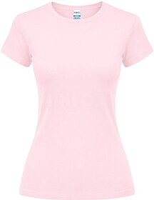 T-Shirt Mulher Cor Epika 100% Algodão Ring Spun, Single Jer...
