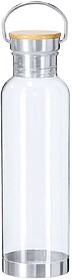 Garrafa Luxan RPET/ Aço Inox/ Bambu 800 ml TRASPARENTE S/T