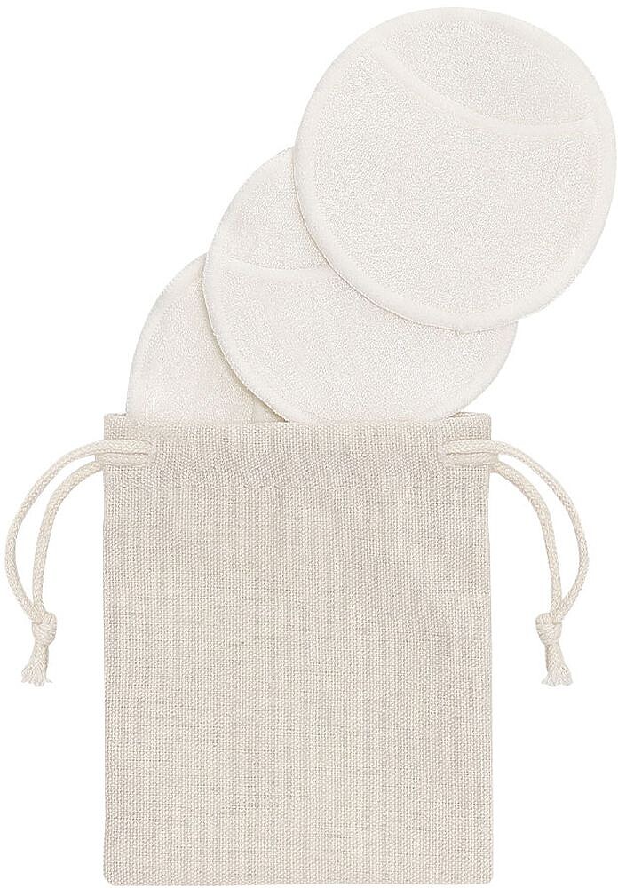 Set Discos De Limpeza Facial Dayax Algodão 3 Toalhitas Algodão. Reutilizável. Bolsa Algodão 22073