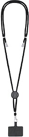 Lanyard Suporte Zaret Poliéster/ ABS PRETO S/T