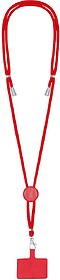 Lanyard Suporte Zaret Poliéster/ ABS VERMELHO S/T