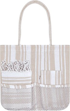 Set Bekoran 60% Algodão/ 40% Poliéster 180 g/ m2 Bolsa, Nécessaire e Pareo 22095