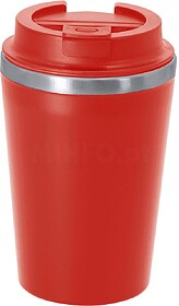 Copo Térmico Relanor PP/ Interior Aço Inox 350 ml VERMELHO...
