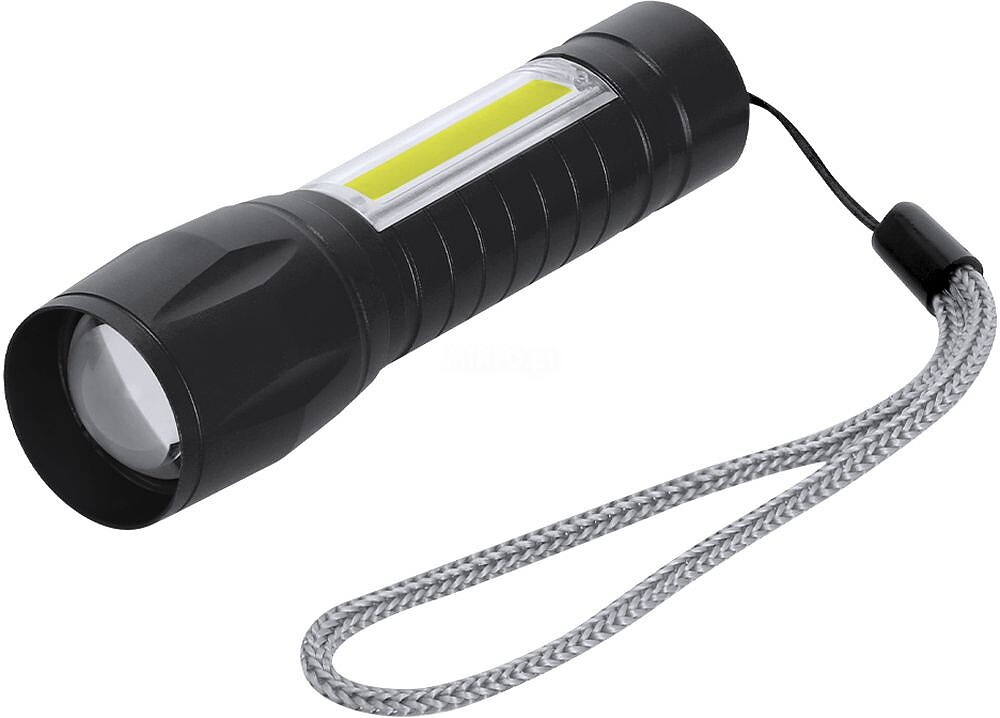 Lanterna Dilrot Alumínio 8 Leds. 10 Luzes COB. 3 Posições de Luz, Fixa e Intermitente. Bateria Recarregável 400 mAh. Função Zoom 22213