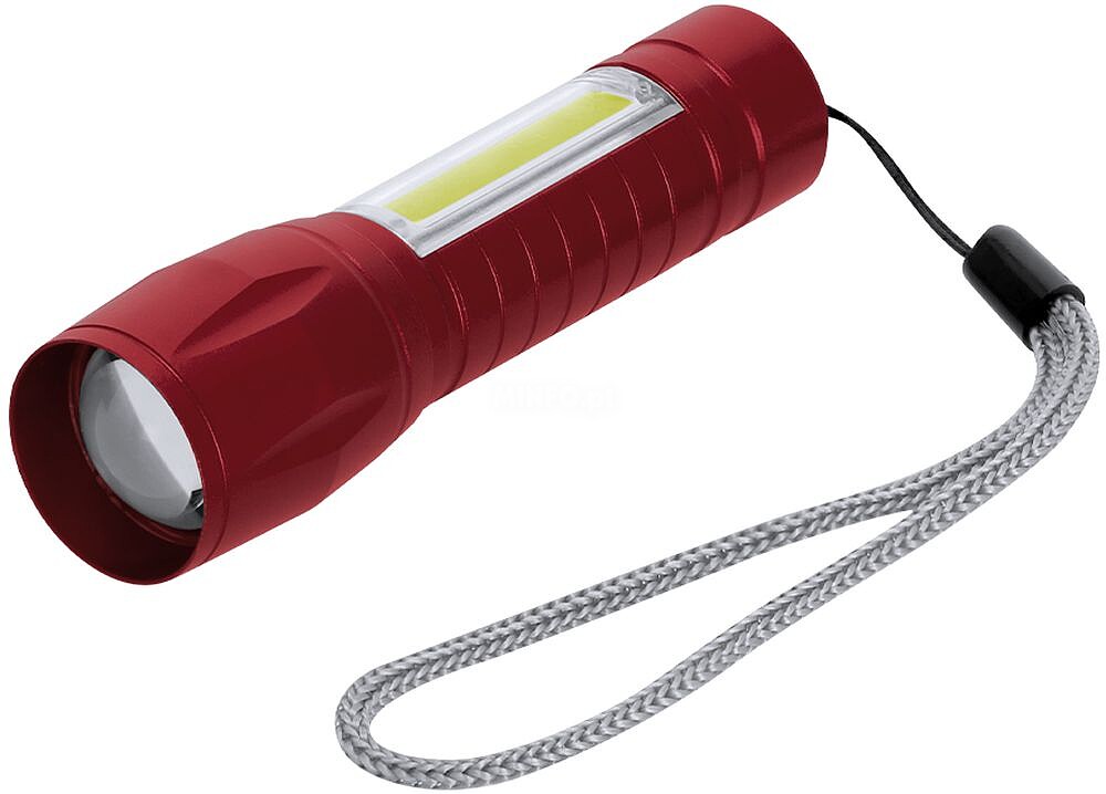Lanterna Dilrot Alumínio 8 Leds. 10 Luzes COB. 3 Posições de Luz, Fixa e Intermitente. Bateria Recarregável 400 mAh. Função Zoom 22213