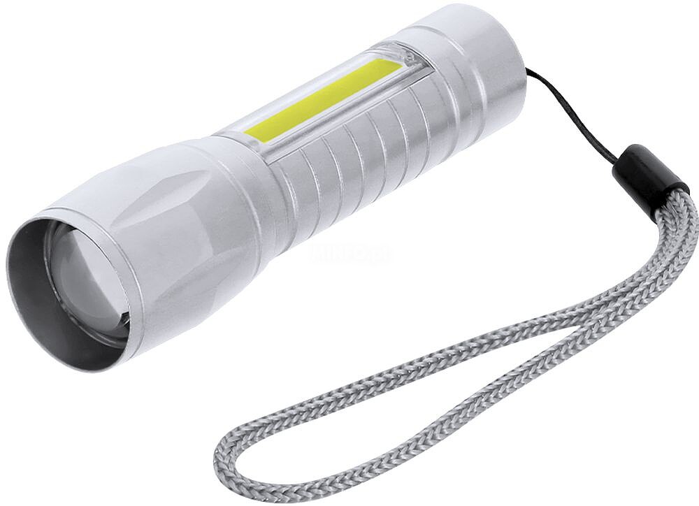 Lanterna Dilrot Alumínio 8 Leds. 10 Luzes COB. 3 Posições de Luz, Fixa e Intermitente. Bateria Recarregável 400 mAh. Função Zoom 22213