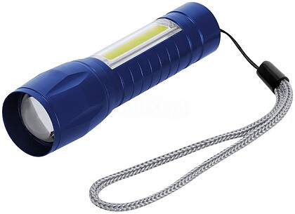 Lanterna Dilrot Alumínio 8 Leds. 10 Luzes COB. 3 Posições de Luz, Fixa e Intermitente. Bateria Recarregável 400 mAh. Função Zoom 22213