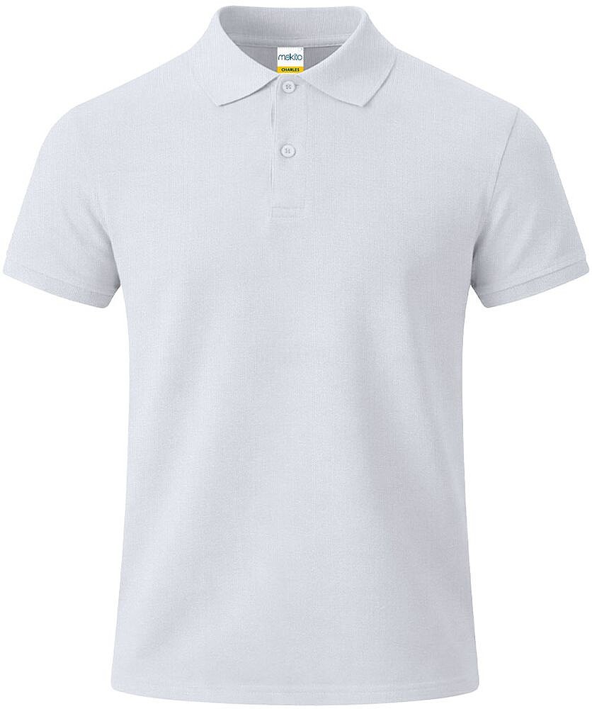 Polo Criança Branco Charles 100% Algodão Ringspun, Piqué 180 g/ m2 22340