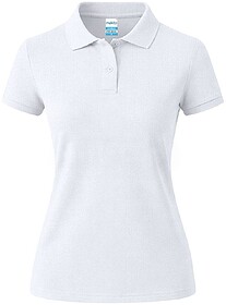 Polo Mulher Branco Charles 100% Algodão Ring Spun, Piqué 1...