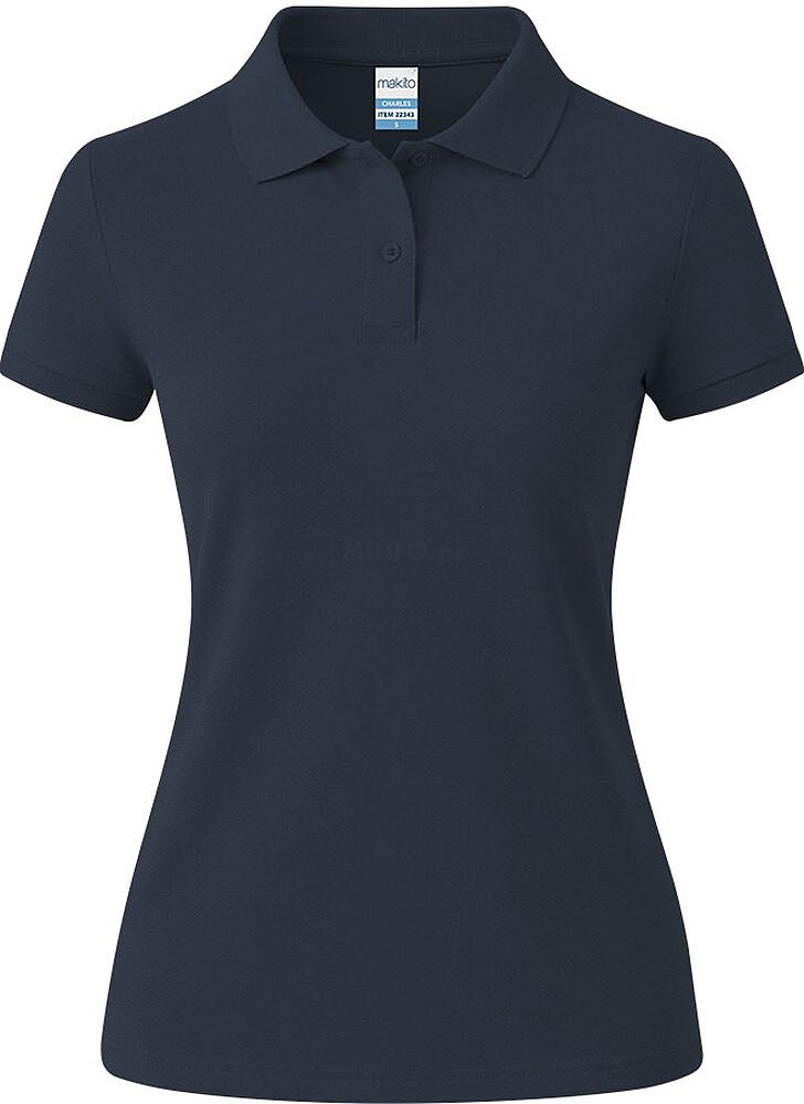 Polo Mulher Cor Charles 100% Algodão Ring Spun, Piqué 180 g/ m2 22343