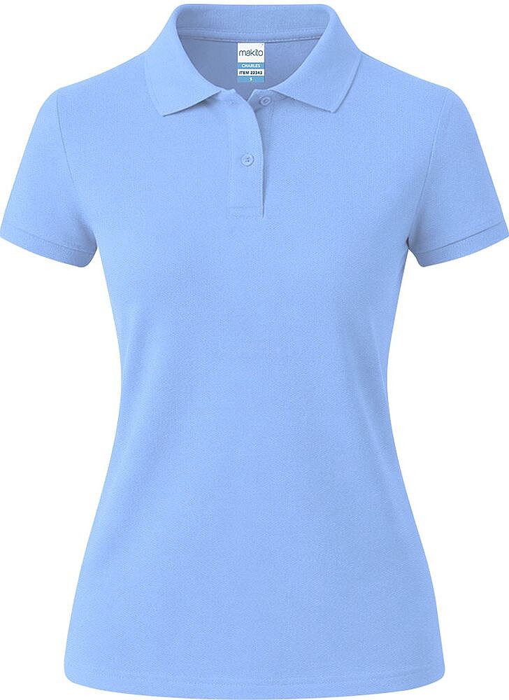 Polo Mulher Cor Charles 100% Algodão Ring Spun, Piqué 180 g/ m2 22343