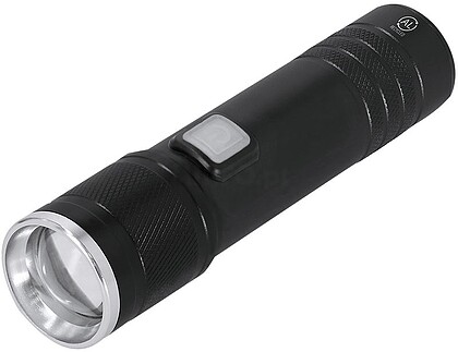 Lanterna Benyor Alumínio Reciclado 1 Luz COB. 3 Posições de Luz, Fixa e Intermitente. Bateria Recarregável 800 mAh. Função Zoom 22368