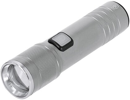 Lanterna Benyor Alumínio Reciclado 1 Luz COB. 3 Posições de Luz, Fixa e Intermitente. Bateria Recarregável 800 mAh. Função Zoom 22368
