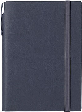 Set Sphere Bloco de Notas PU Reciclada. Capa Rígida. 96 Folhas. Esferográfica Alumínio Reciclado. Acabamento Aborrachado 22414