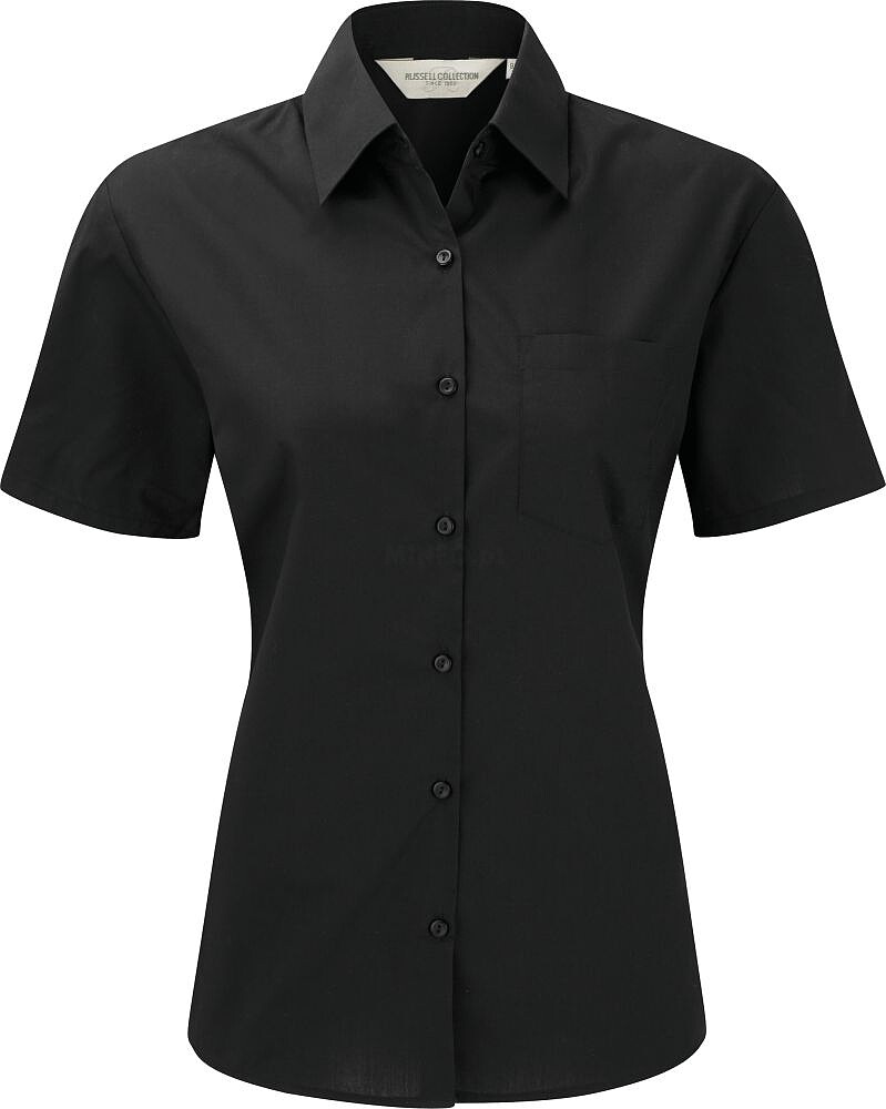 Camisa de senhora em popeline de manga curta RU935F