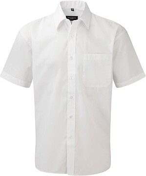 Camisa de homem em popeline de manga curta RU935M
