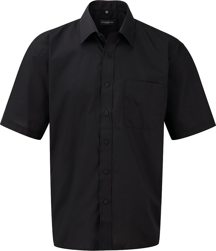 Camisa de homem em popeline de manga curta RU935M