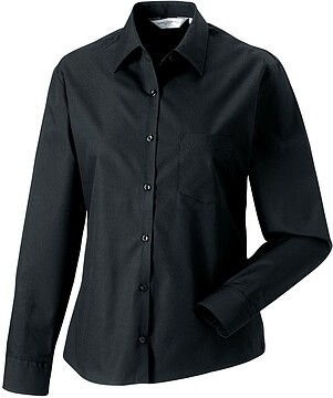 Camisa de senhora de manga comprida em popeline RU936F