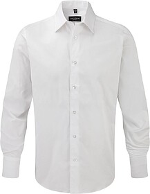 RU946M Camisa justa de manga comprida tam: XXL cor: White : ...