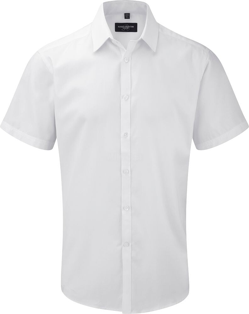Camisa de homem de manga curta Herringbone RU963M