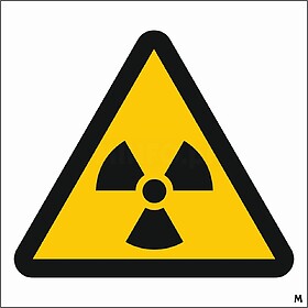 Atenção; Material Radioativo ou Radiação Ionizante