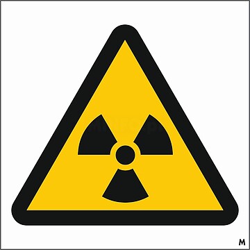 Atenção; Material Radioativo ou Radiação Ionizante