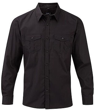 R-918M Camisa Manga Comprida Homem - 100% Sarja - Algodão S-2XL
