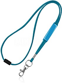 14081263U Ribbon : Azul Turquesa U Lanyard tubular em polié...