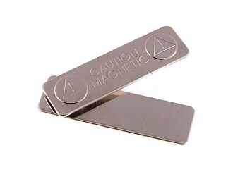Magnabadge - Metalico Magnet 33x11mm c/Adesivo (1 unidade)