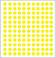 Etiquetas Redondas Markin 10mm 10Folhas 1200un Amarelo ALT-19904GI