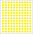 Etiquetas Redondas Markin 10mm 10Folhas 1200un Amarelo ALT-19904GI - imagem 1