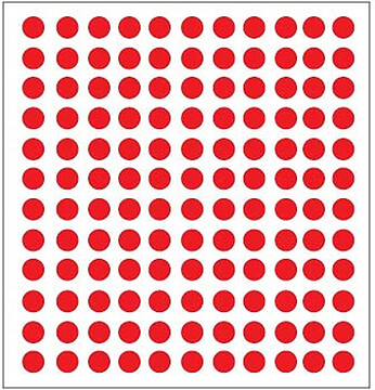 ALT-19904RO : Etiquetas Redondas Markin 10mm 10Folhas 1200un Vermelho