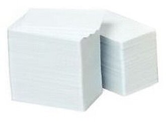 CARD FOOD SAFE PVC 30 MIL : BOX OF 500 WHITE/WHITE GLOSSY