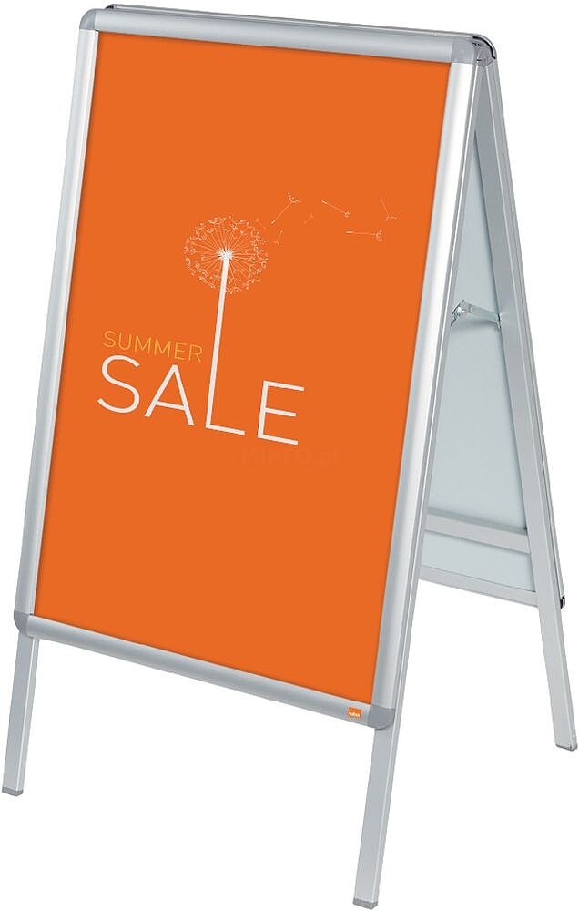 Caballete para Poster Nobo Aluminio Doble Cara Din A1 Con Cantoneras 59,4X84,1X65,1 CM 1902206