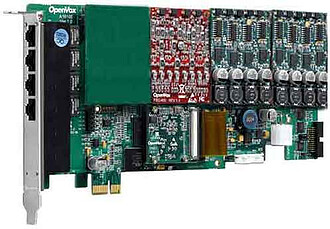 16 Port Analog PCI-E card+2 FXS400+1 FXO400 modules with EC2...