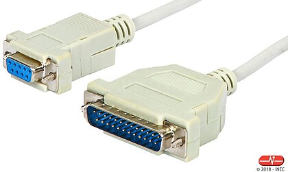 Cabo Null Modem 09F/25M 5m. Cabo null modem/impressora sÃ©rie cruzado assemblado. DisponÃ­vel em diferentes comprimentos