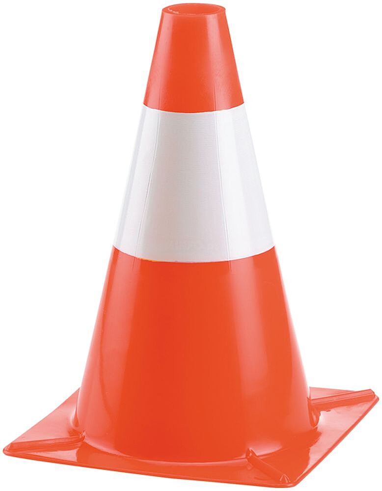 Cone Sinalização Branco/Laranja 30cm 1791009