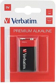 Pilhas 6LR61 Alcalinas 9V 500mAh Verbatim 49924 1un Pilhas 6...