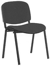 Cadeira de Visitante Iso Cor Cat 1 Napa Preto Cadeira de Vis...