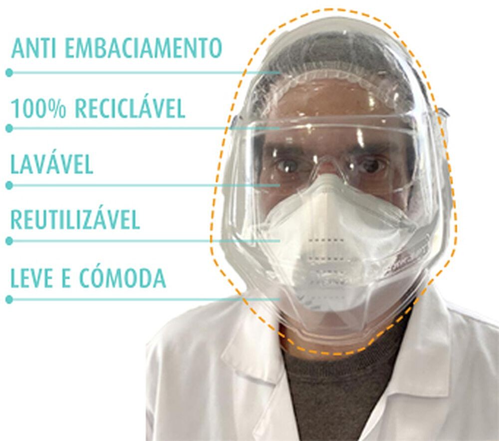 Viseira Facial Proteção Individual Autorizada ASAE 1un